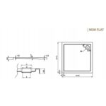 Ντουζιέρα New Flat 2 (90 x 90 x 5.5h) KARAG - Image 3