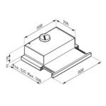 Συρόμενος 60cm μαύρος με γυαλί - Image 2